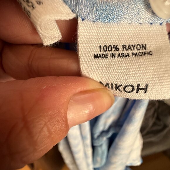 Mikoh Tie-Dye Rayon Blue & White Romper Size L/XL - Picture 6 of 7